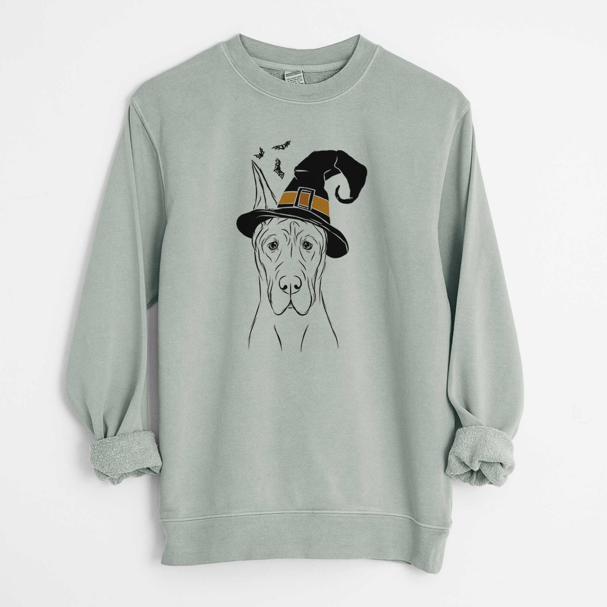 Witch Jude the Great Dane - Unisex Pigment Dyed Crew Sweatshirt