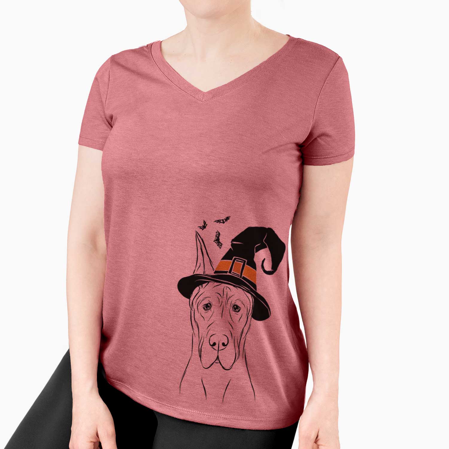 Witch Jude the Great Dane - Women's V-neck Shirt