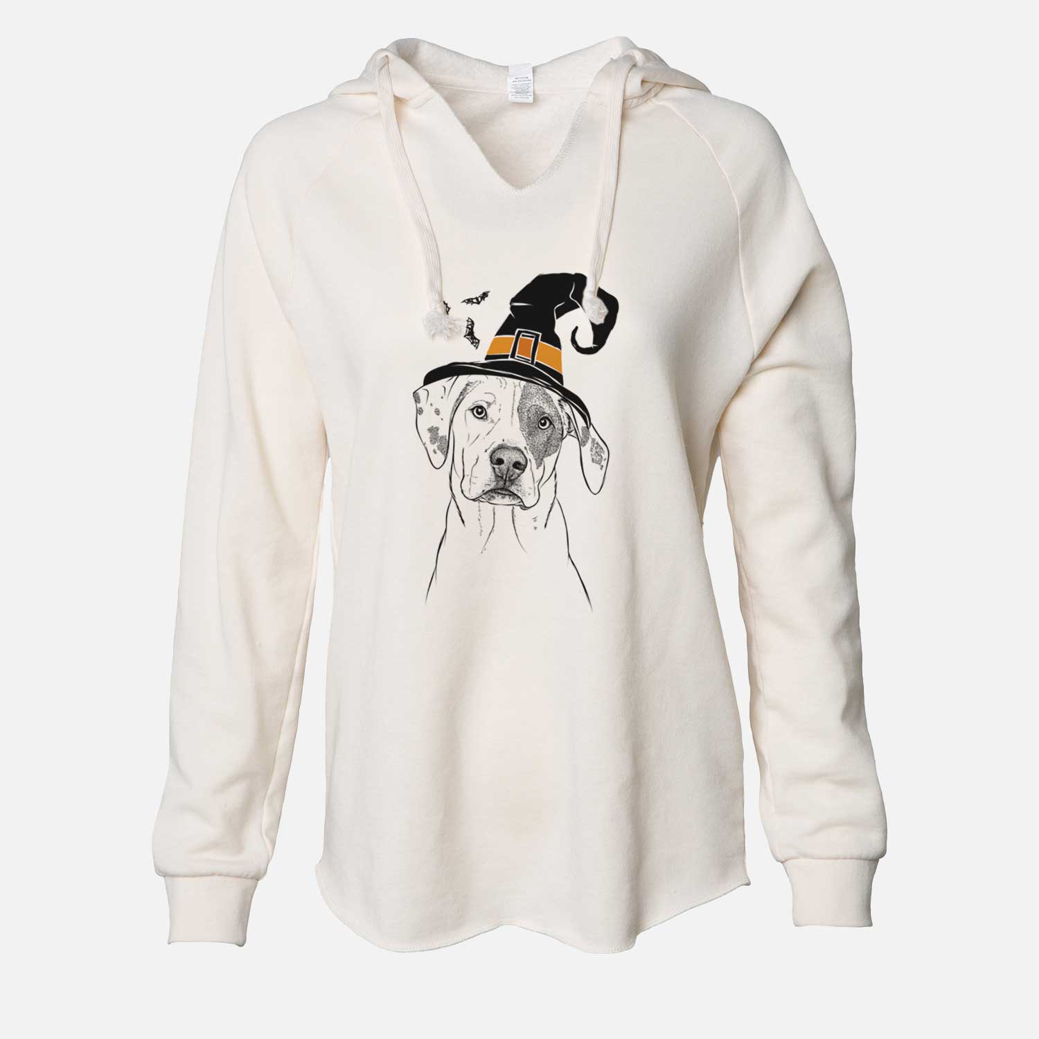 Witch Julio the Dogo Argentino Mix - Cali Wave Hooded Sweatshirt