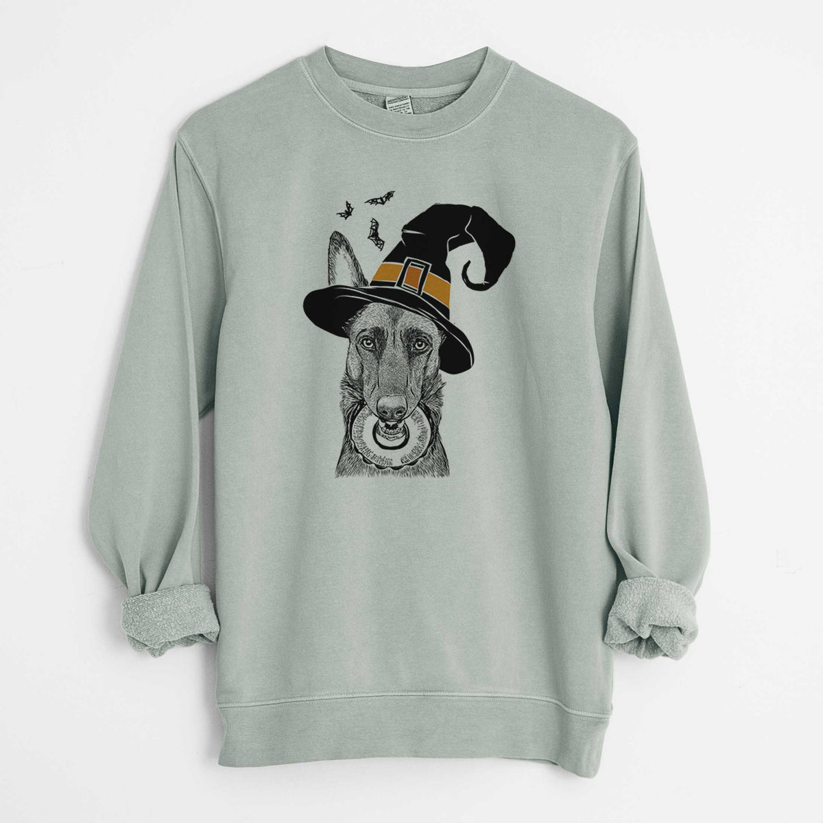 Witch Juno the Belgian Malinois - Unisex Pigment Dyed Crew Sweatshirt