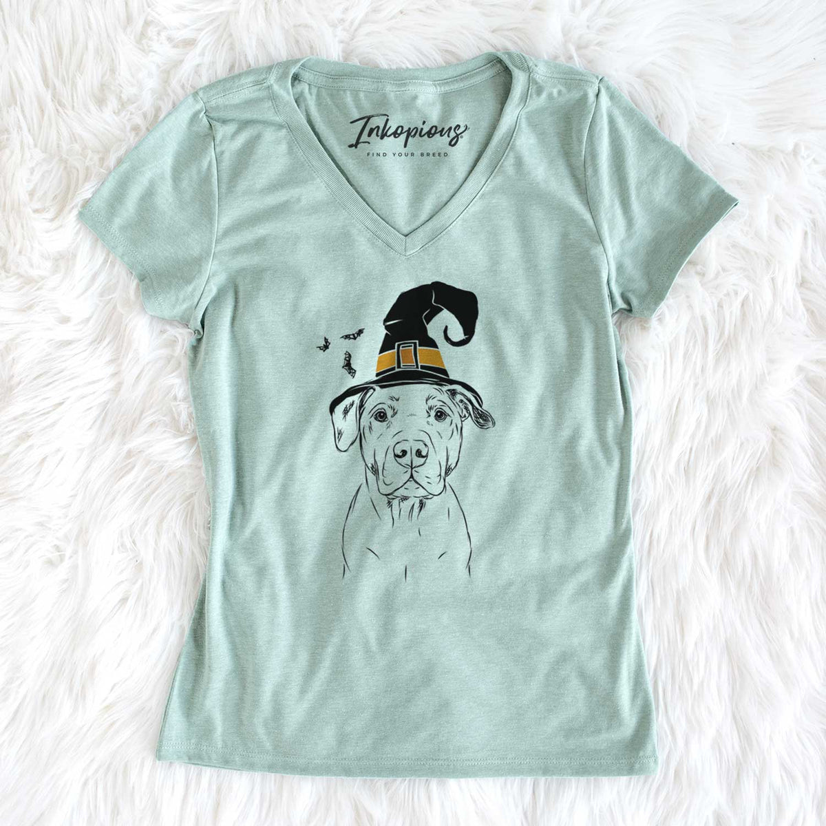 Witch Kadin the Pitbull - Women's V-neck Shirt