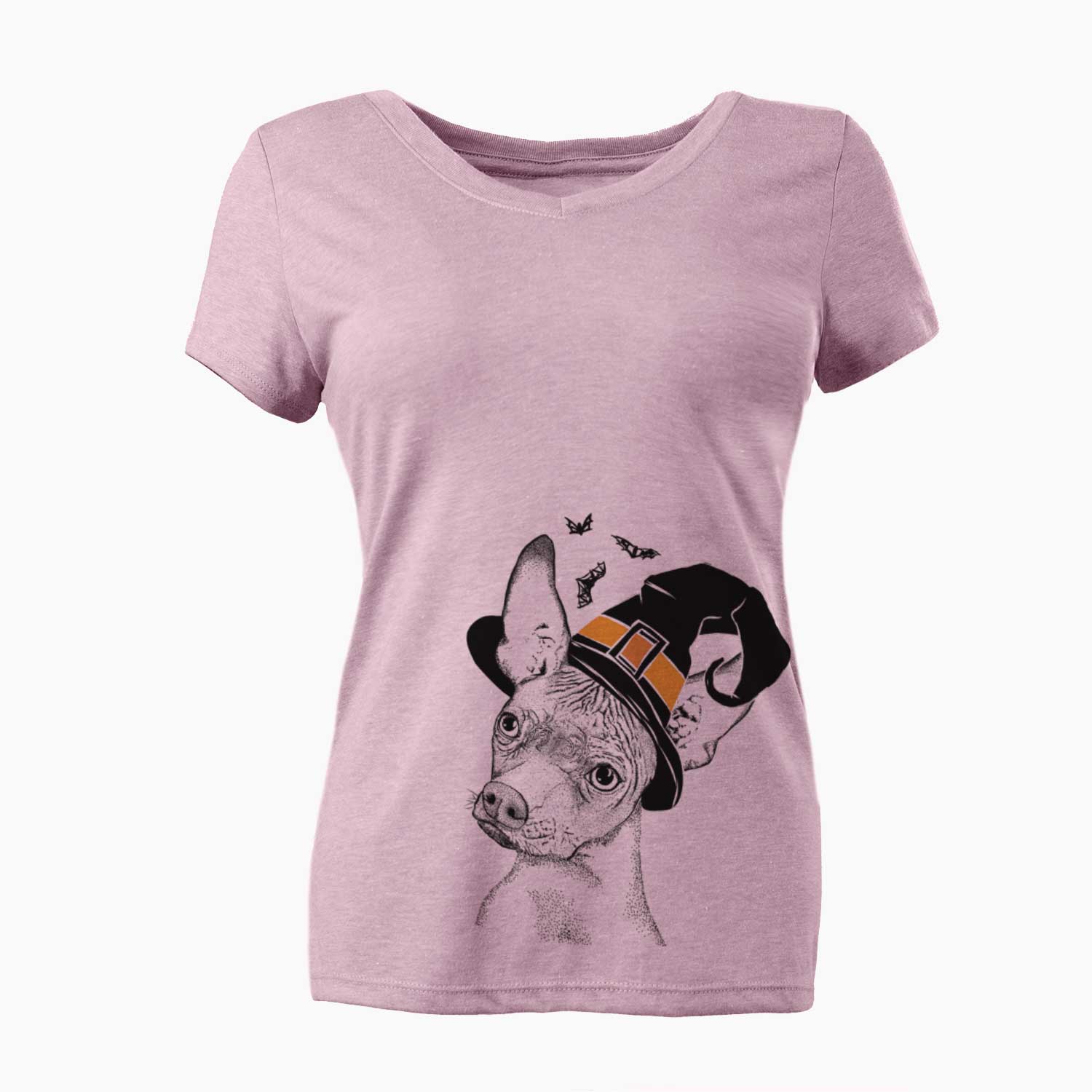 Witch Kahlo the Xoloitzcuintli - Women's V-neck Shirt