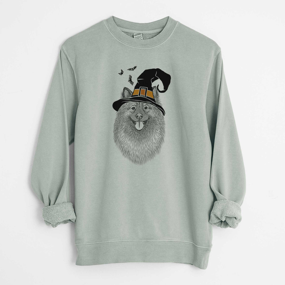 Witch Kai the Keeshond - Unisex Pigment Dyed Crew Sweatshirt