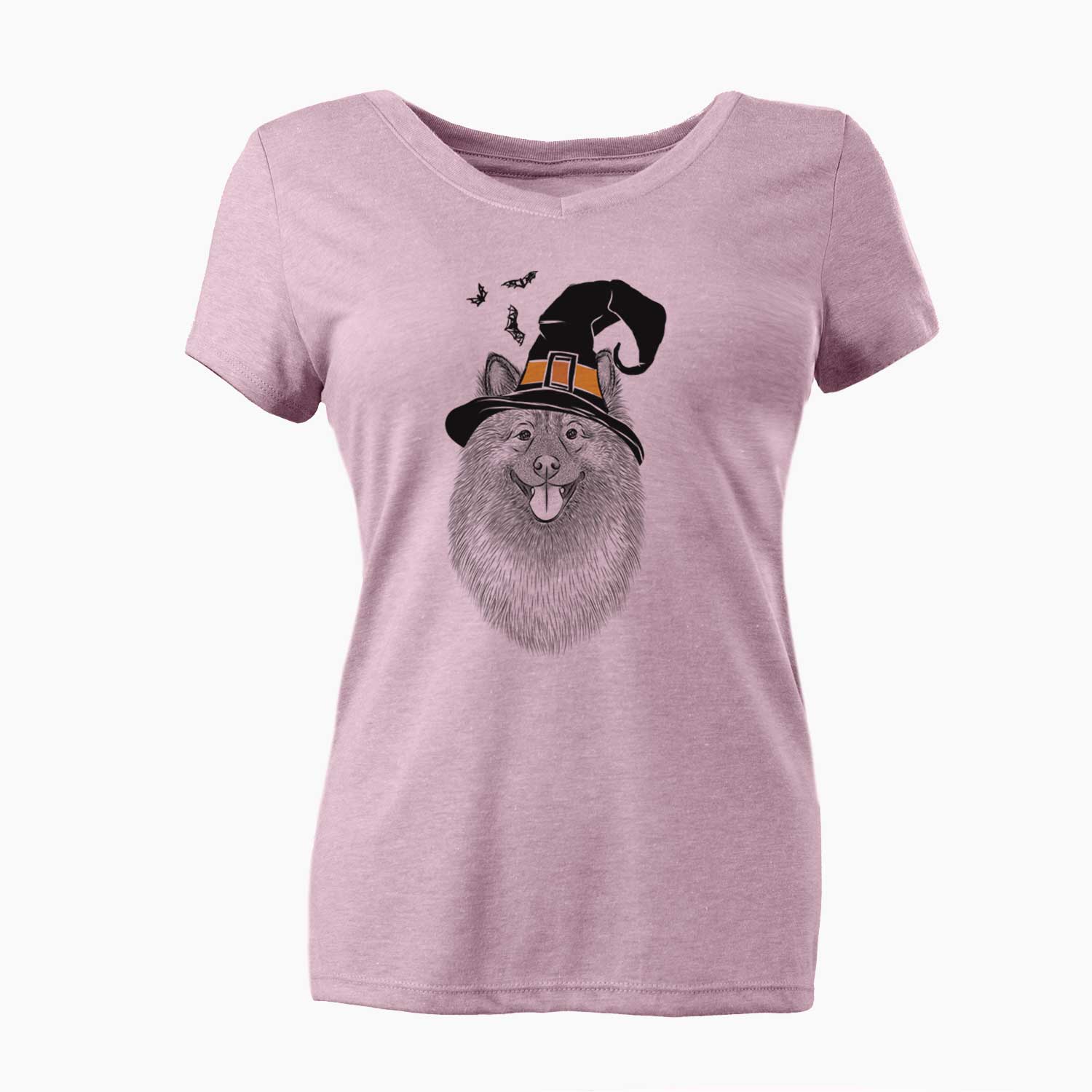 Witch Kai the Keeshond - Women's V-neck Shirt