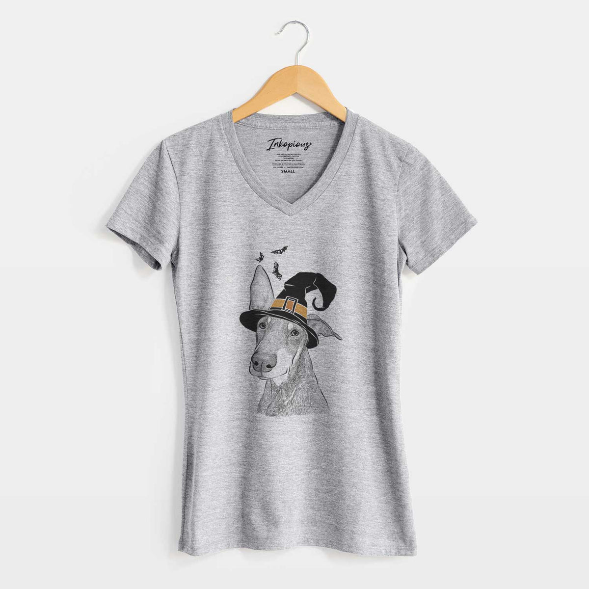 Witch Kain the Doberman Pinscher - Women's V-neck Shirt