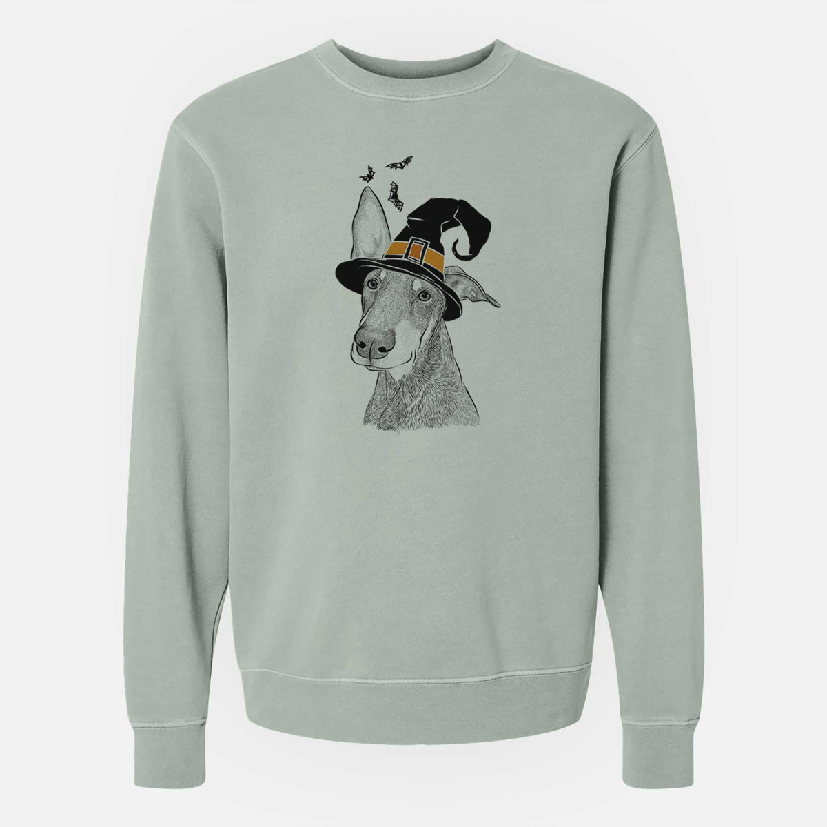 Witch Kain the Doberman Pinscher - Unisex Pigment Dyed Crew Sweatshirt