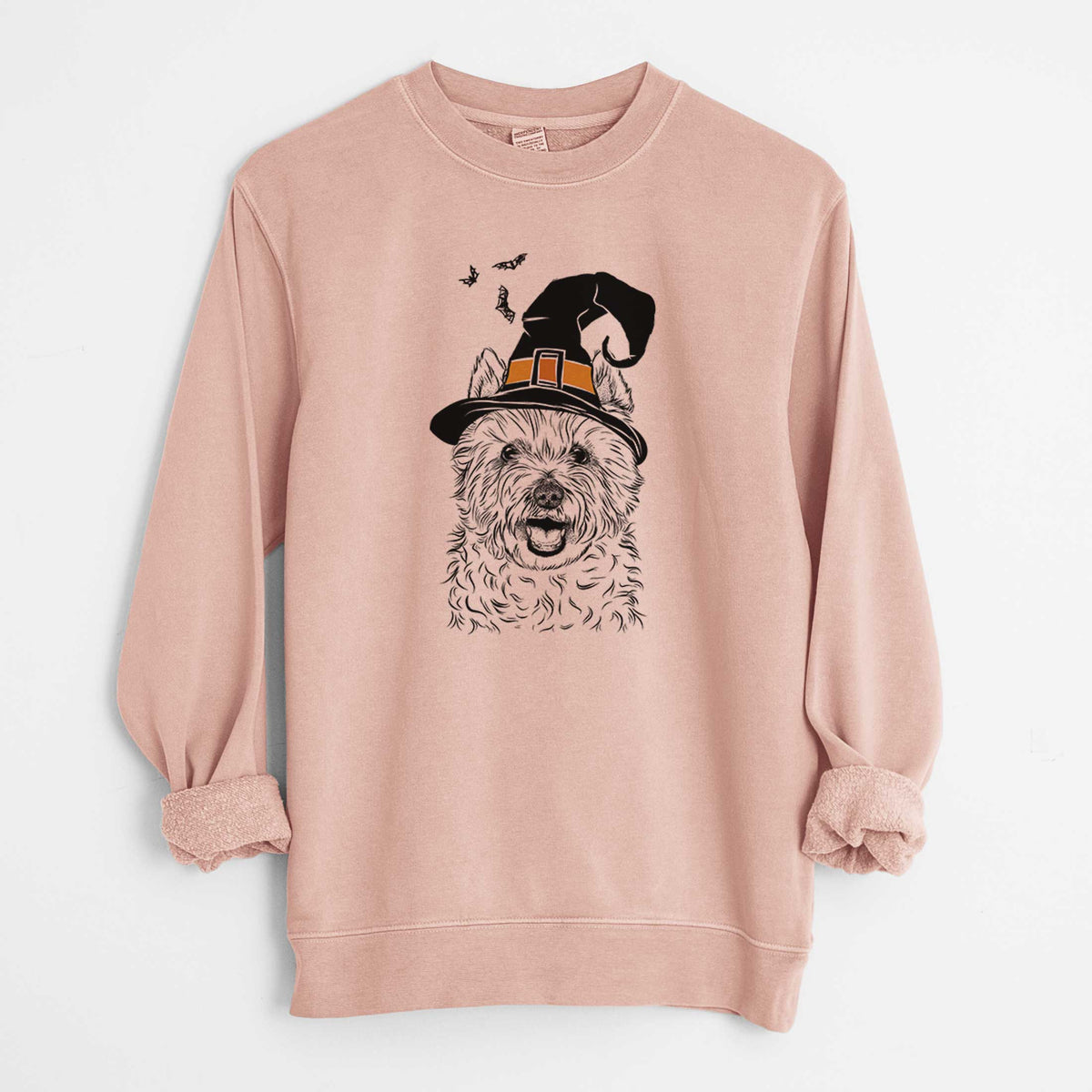 Witch Kami the West Highland Terrier - Unisex Pigment Dyed Crew Sweatshirt