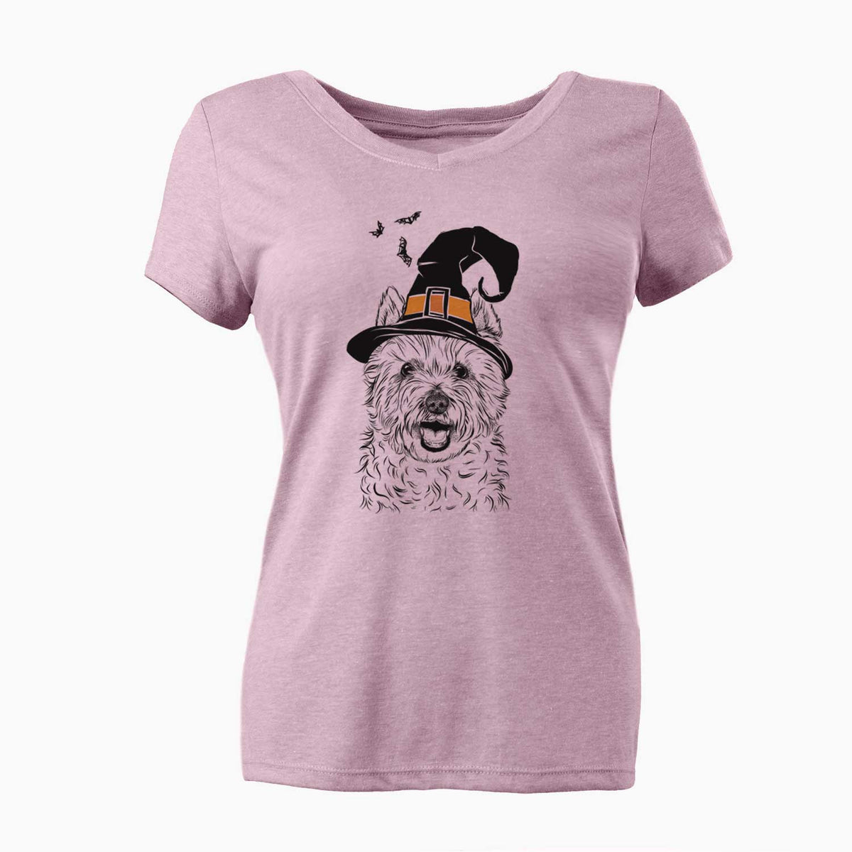 Witch Kami the West Highland Terrier - Women's V-neck Shirt