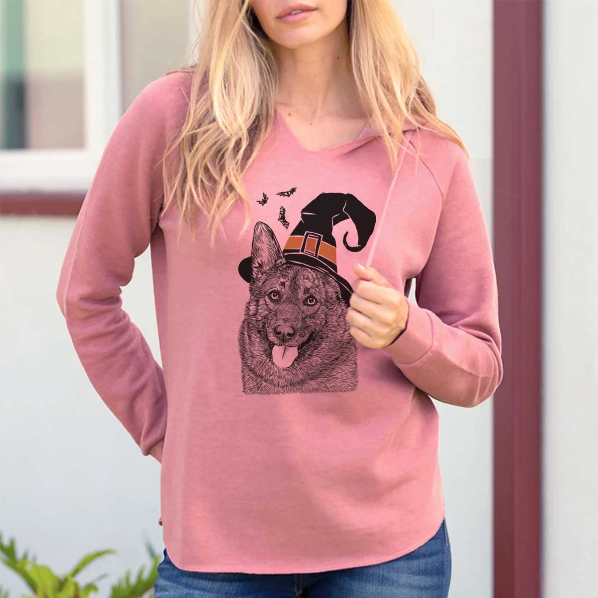 Witch Kasia the Norwegian Elkhound - Cali Wave Hooded Sweatshirt