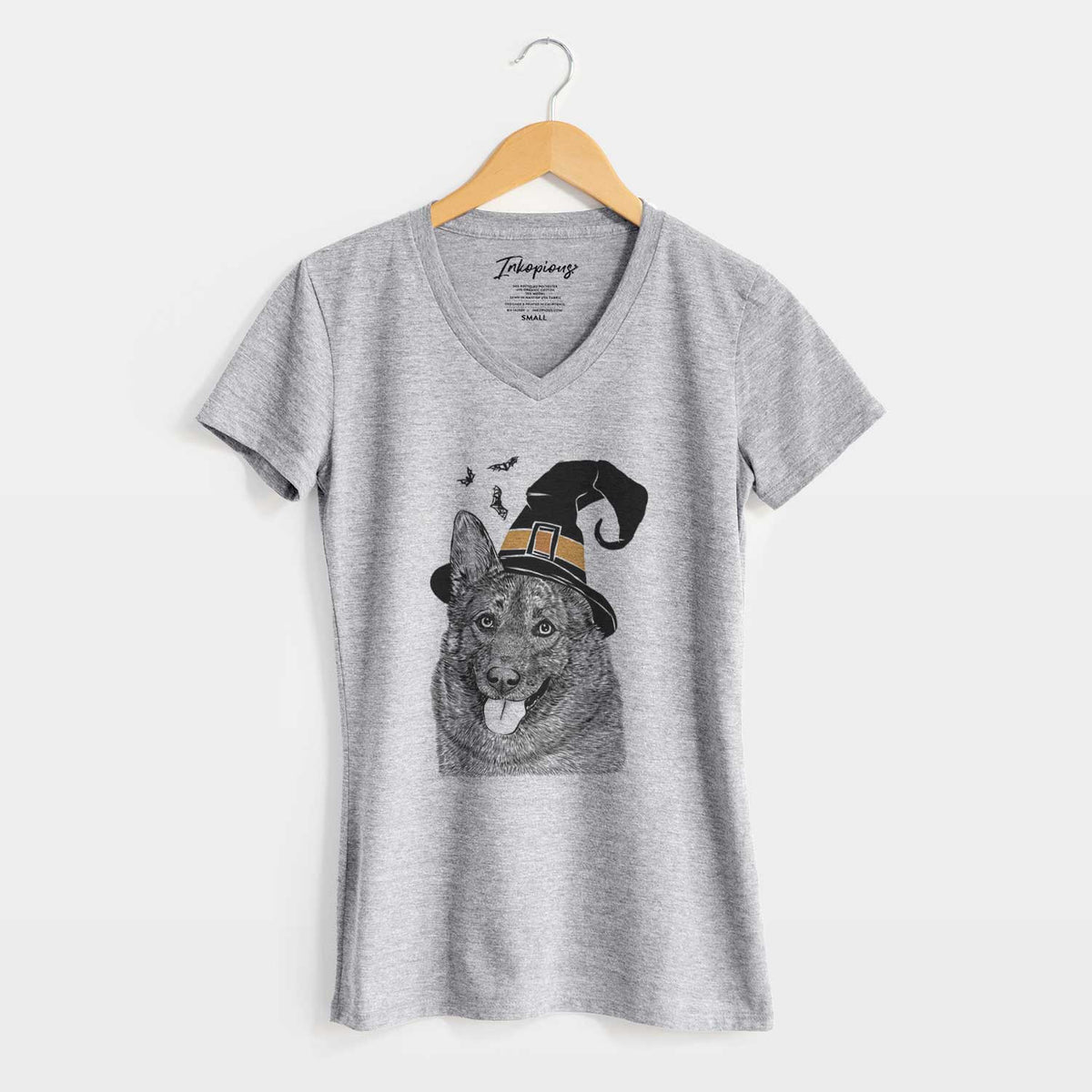 Witch Kasia the Norwegian Elkhound - Women's V-neck Shirt