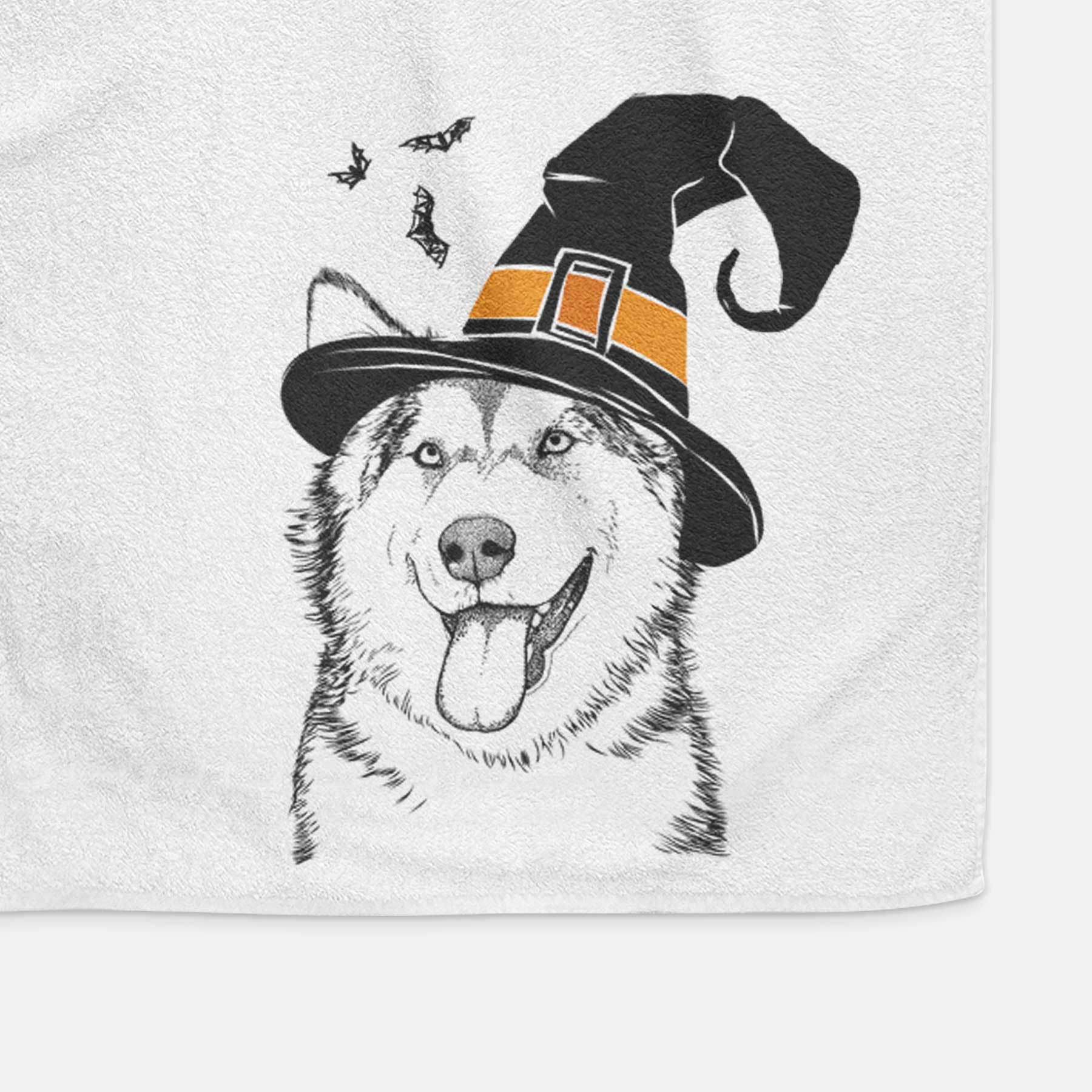 Kaskae the Alaskan Malamute Decorative Hand Towel