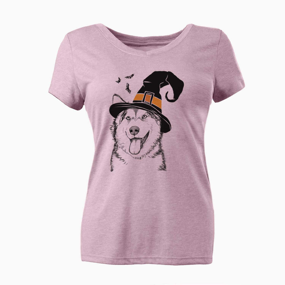 Witch Kaskae the Alaskan Malamute - Women's V-neck Shirt