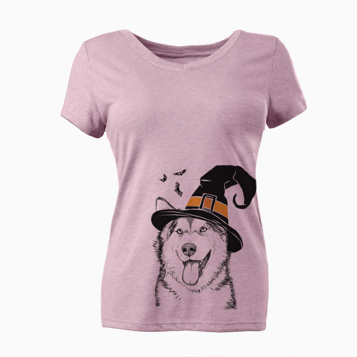 Witch Kaskae the Alaskan Malamute - Women's V-neck Shirt