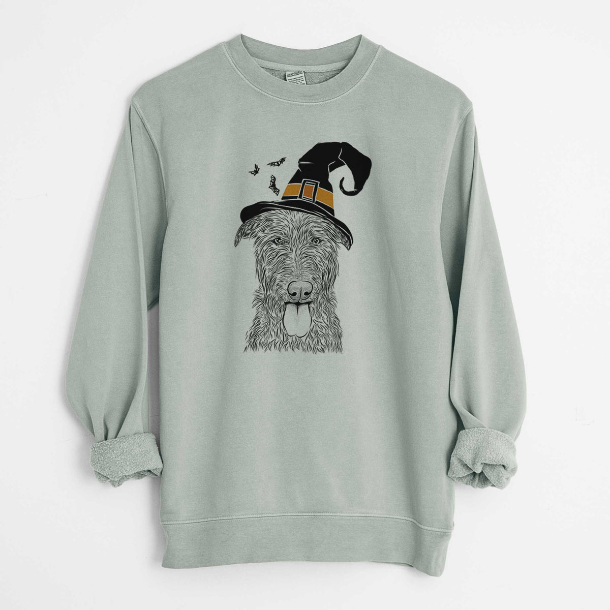 Witch Keeva the Irish Wolfhound - Unisex Pigment Dyed Crew Sweatshirt