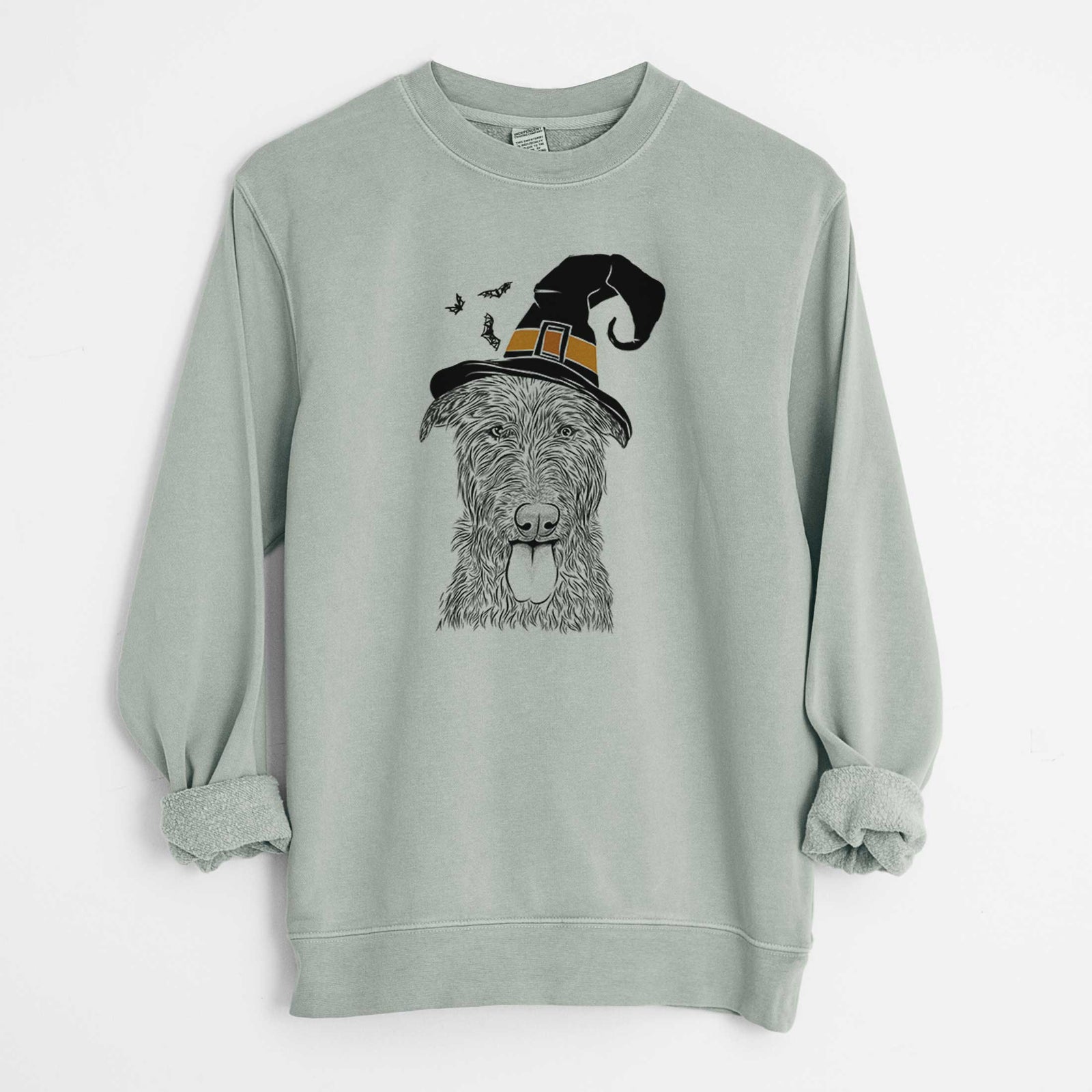 Witch Keeva the Irish Wolfhound - Unisex Pigment Dyed Crew Sweatshirt