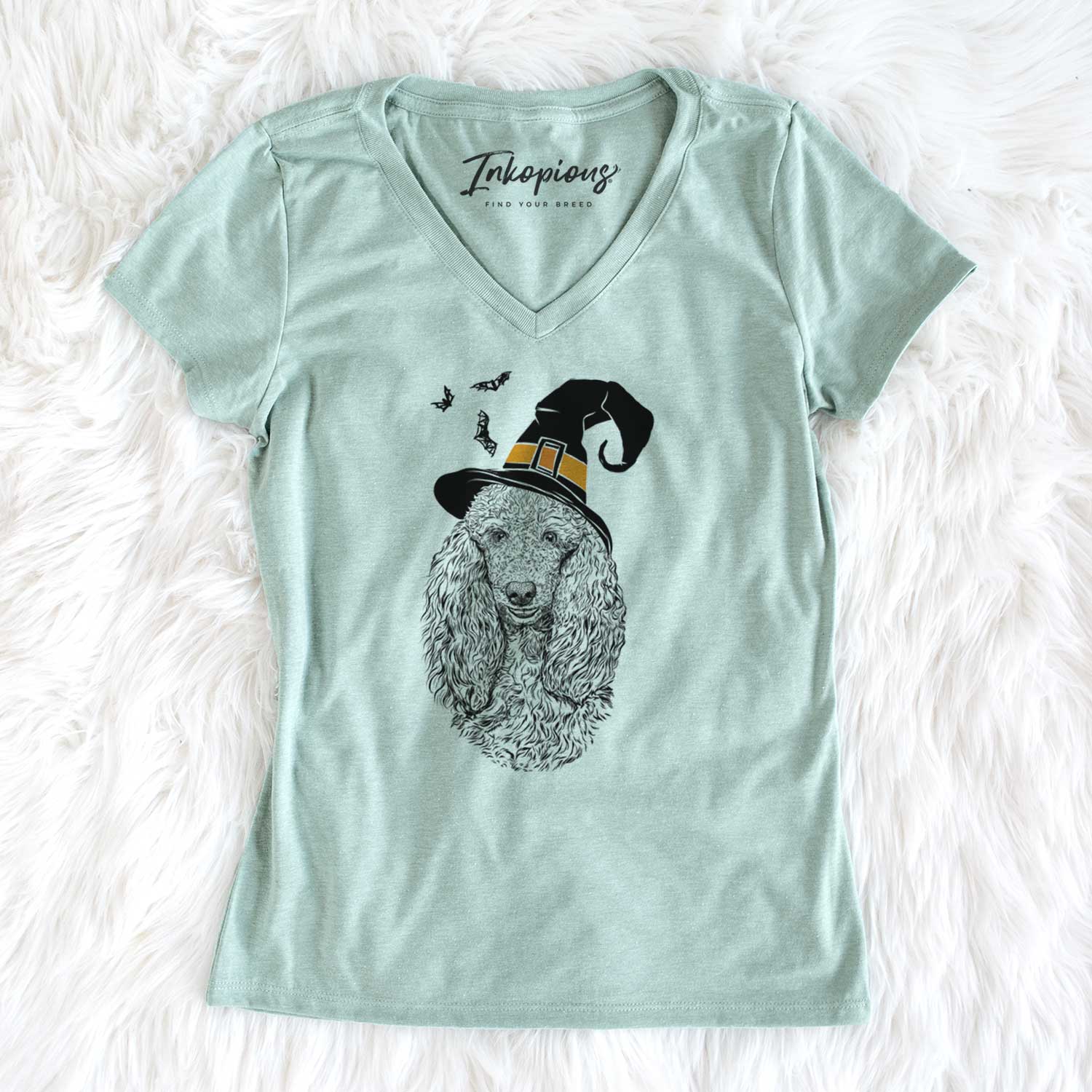 Witch Kenna the Standard Poodle - Women's V-neck Shirt