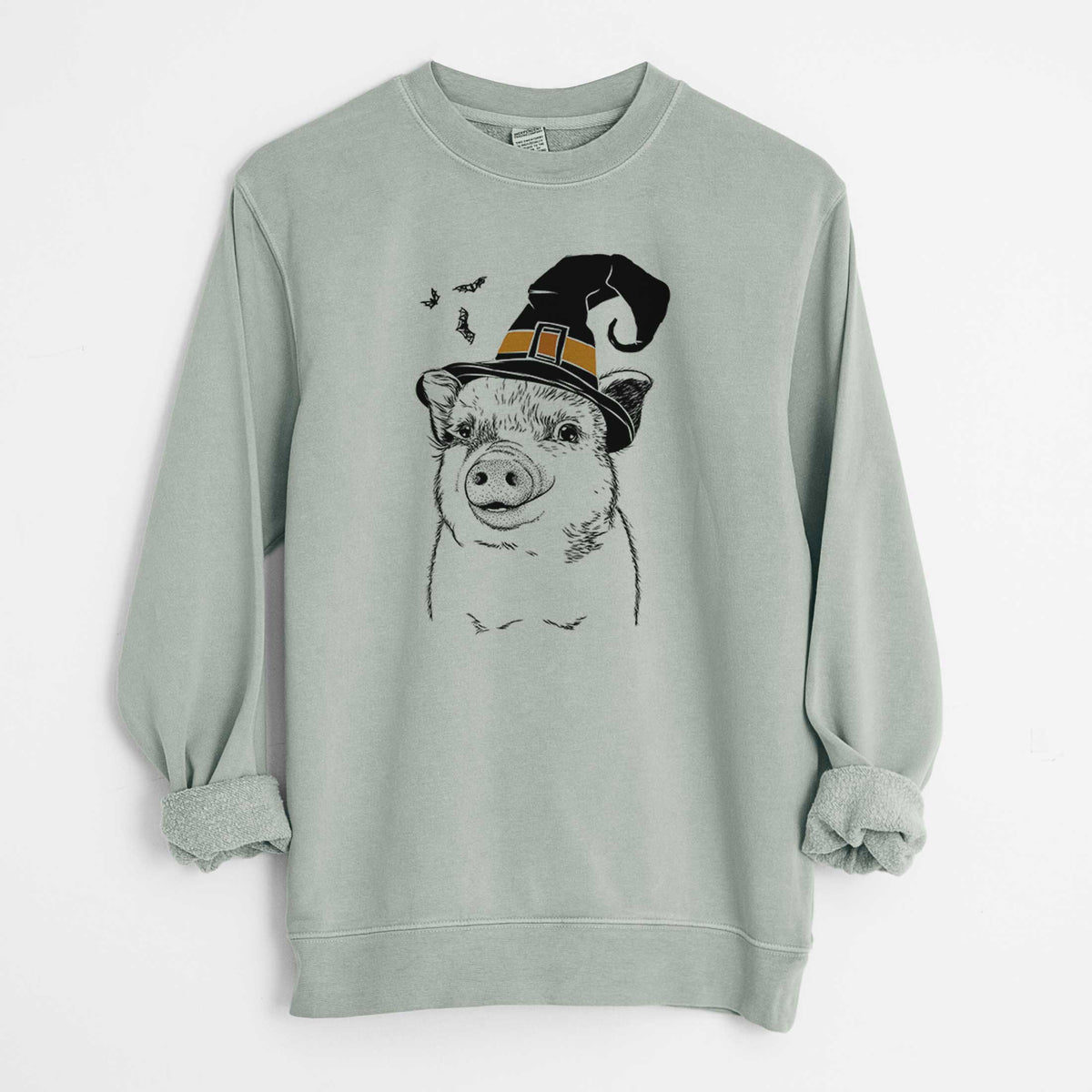 Witch Kevin the Spotted Pig - Unisex Pigment Dyed Crew Sweatshirt