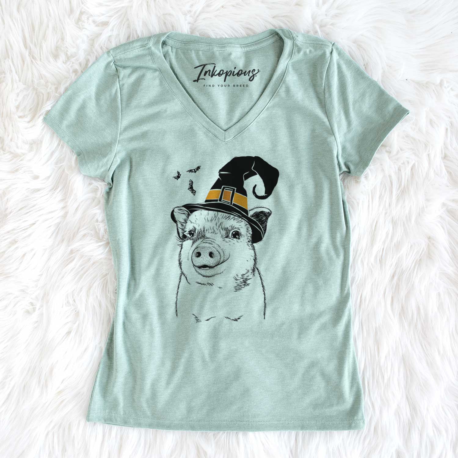 Witch Kevin the Spotted Pig - Women's V-neck Shirt