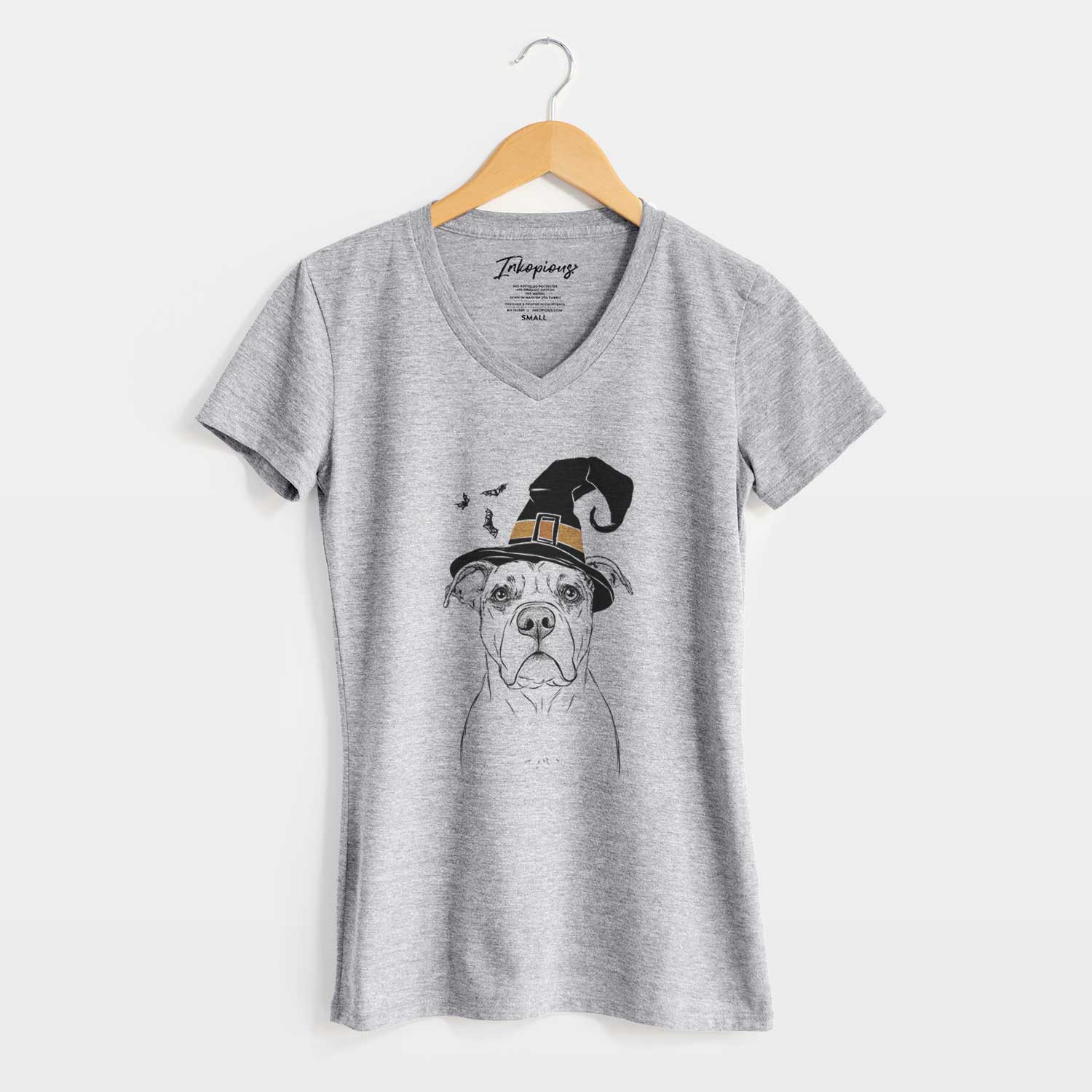 Witch KiaOra the Pitbull Mix - Women's V-neck Shirt