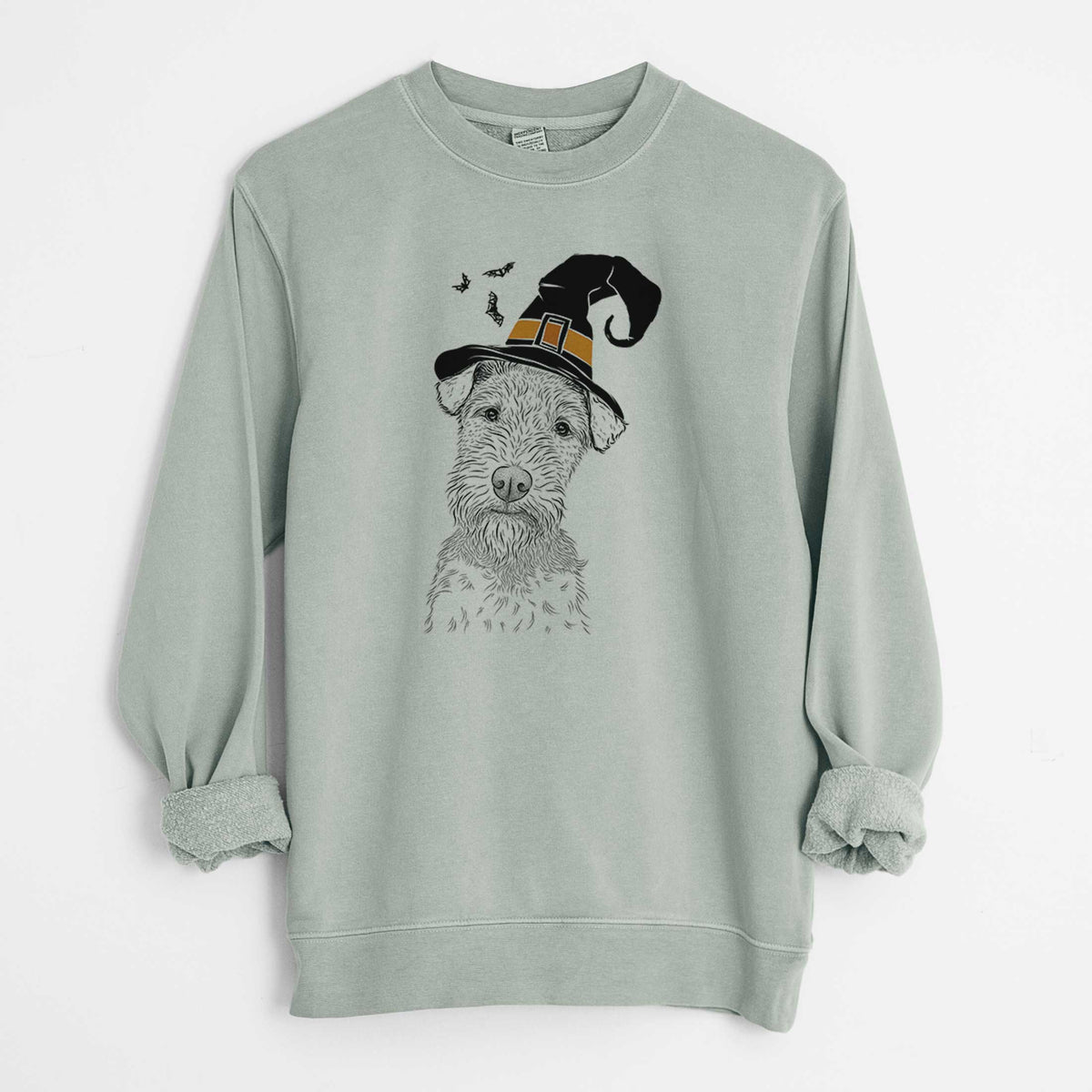 Witch Kiara the Welsh Terrier - Unisex Pigment Dyed Crew Sweatshirt