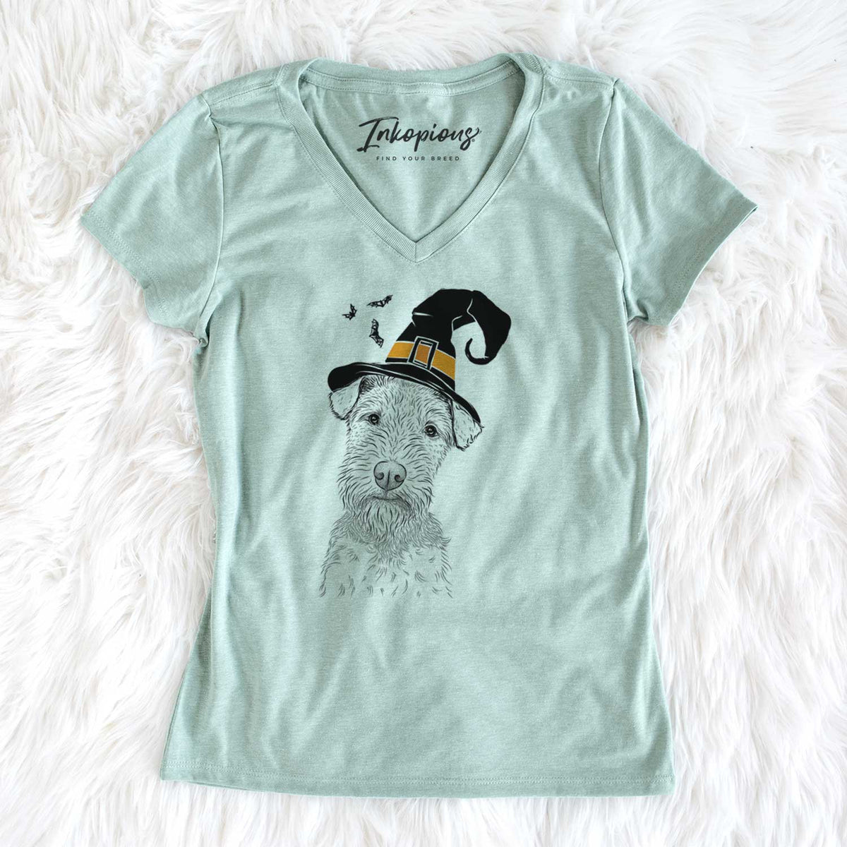 Witch Kiara the Welsh Terrier - Women's V-neck Shirt