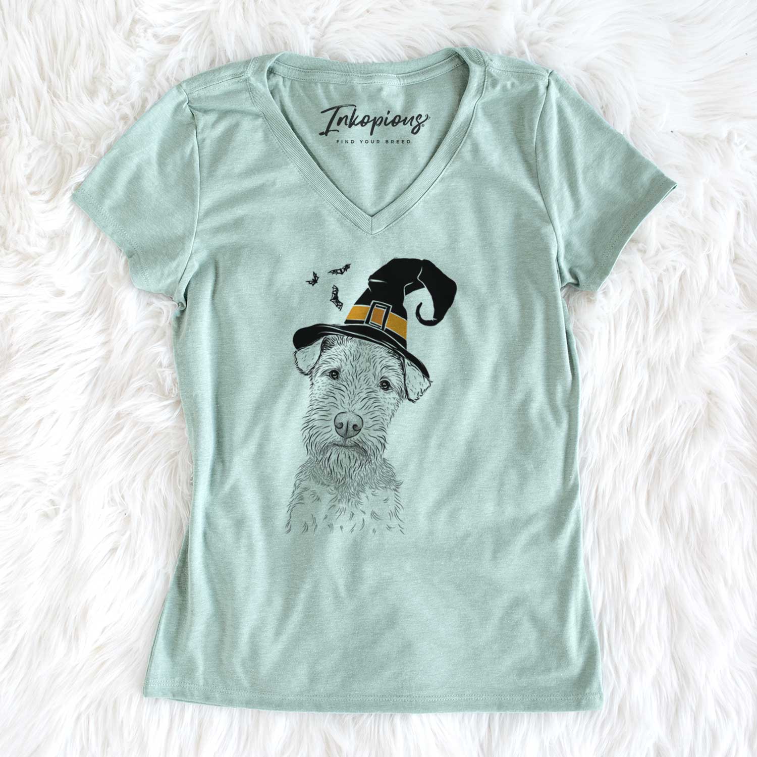 Witch Kiara the Welsh Terrier - Women's V-neck Shirt