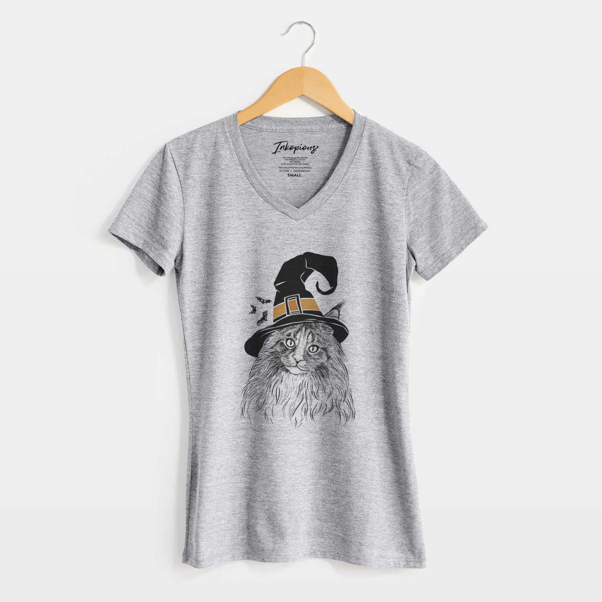 Witch Kiki the Maine Coon Cat - Women's V-neck Shirt
