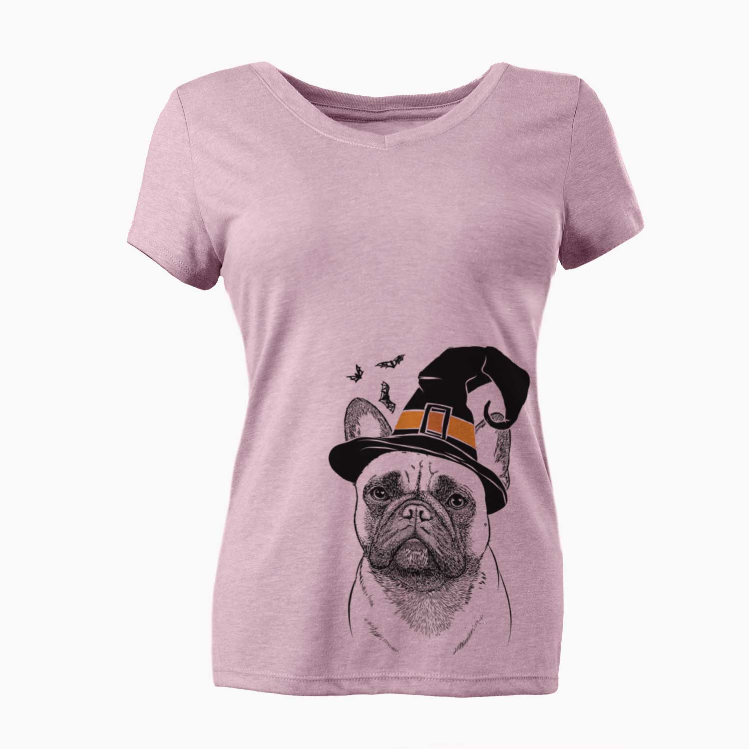 Witch Kingsleigh the French Bulldog - Women's V-neck Shirt