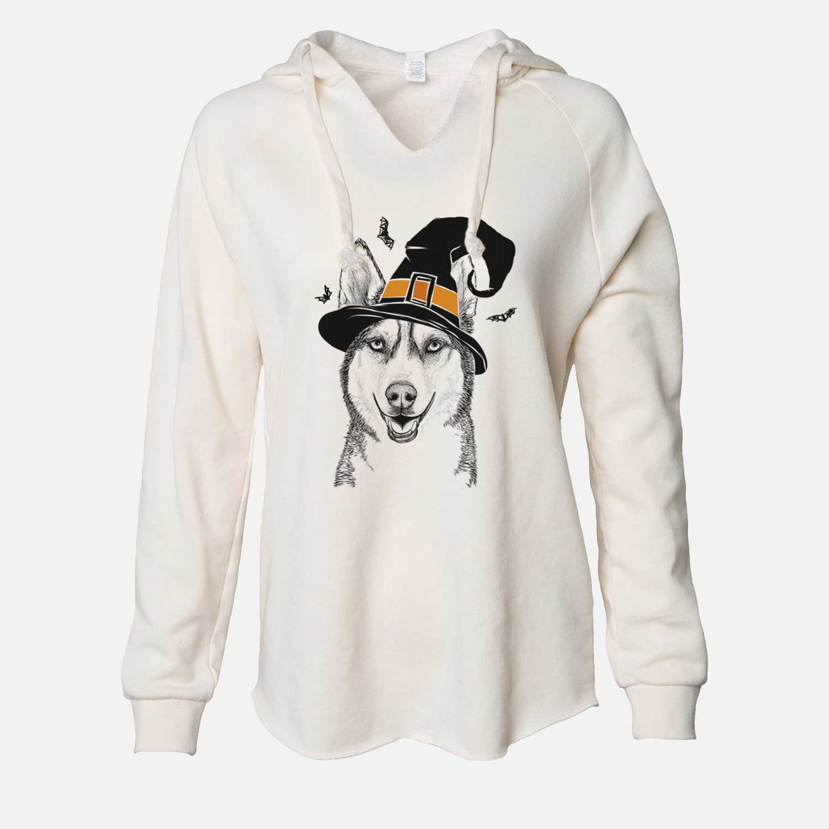 Witch Kira the Siberian Husky - Cali Wave Hooded Sweatshirt