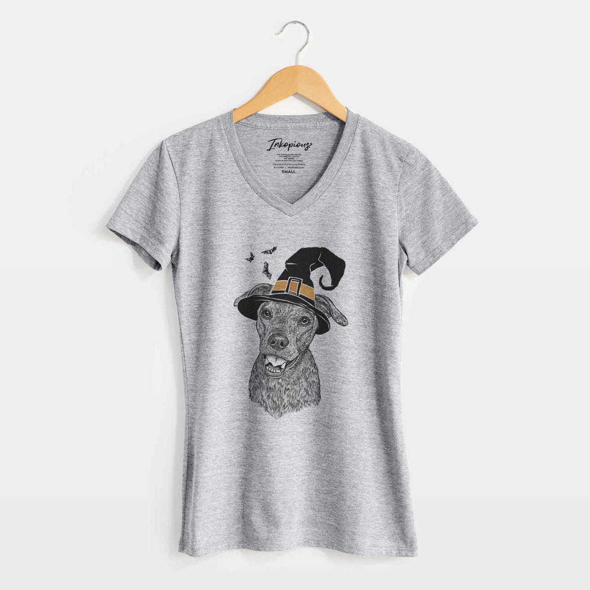 Witch Kirby the Mountain Cur Mix - Women's V-neck Shirt