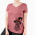 Witch Kirby the Mountain Cur Mix - Women's V-neck Shirt