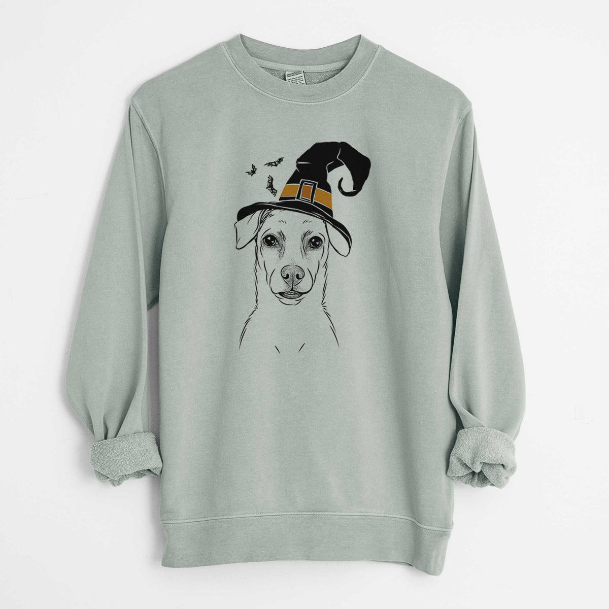 Witch Koa the Jack Russell Terrier - Unisex Pigment Dyed Crew Sweatshirt