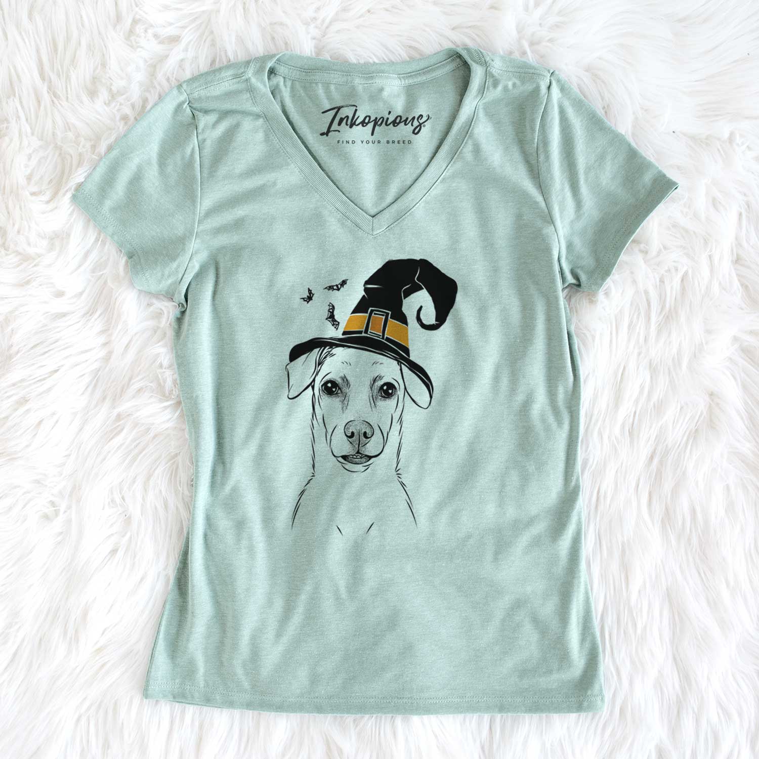 Witch Koa the Jack Russell Terrier - Women's V-neck Shirt