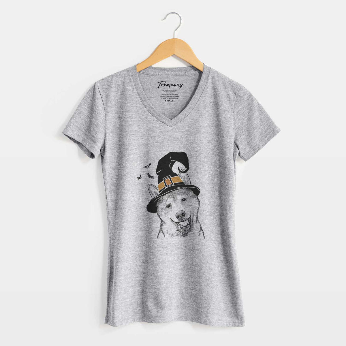 Witch Koby the Shiba Inu - Women's V-neck Shirt