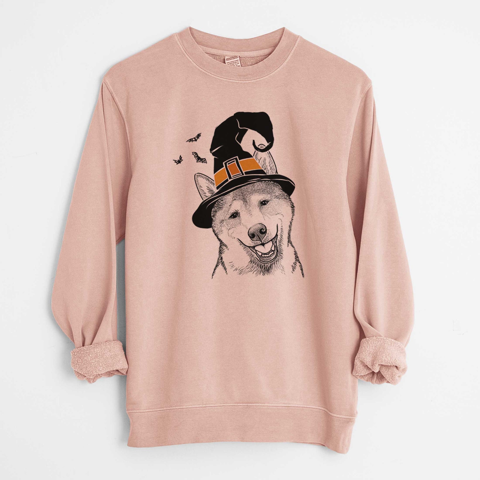 Witch Koby the Shiba Inu - Unisex Pigment Dyed Crew Sweatshirt