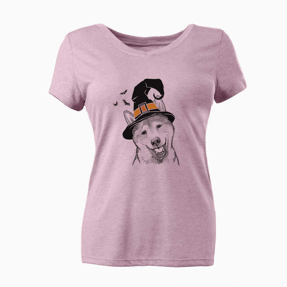 Witch Koby the Shiba Inu - Women's V-neck Shirt