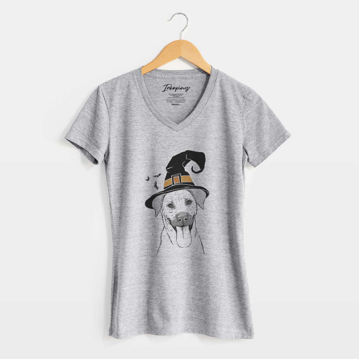 Witch Koda the Black Mouth Cur - Women's V-neck Shirt