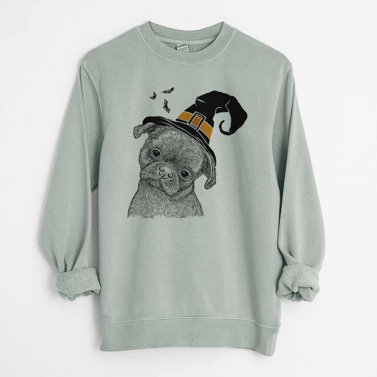 Witch Koko the Shih Tzu - Unisex Pigment Dyed Crew Sweatshirt