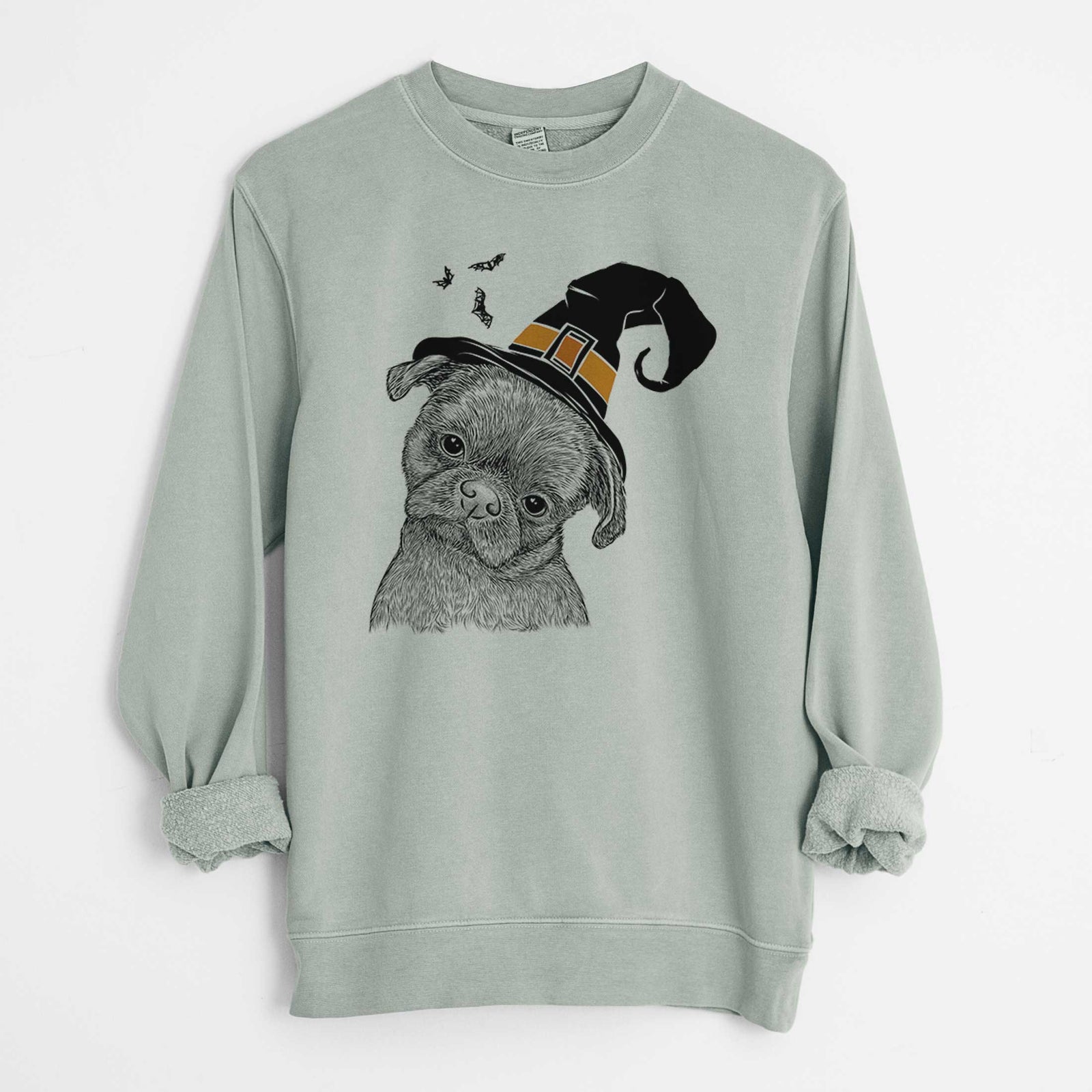 Witch Koko the Shih Tzu - Unisex Pigment Dyed Crew Sweatshirt