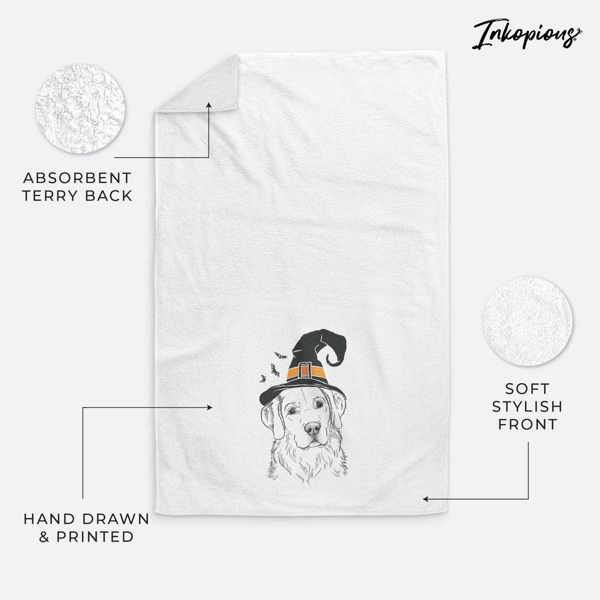 Kula the Golden Retriever Decorative Hand Towel