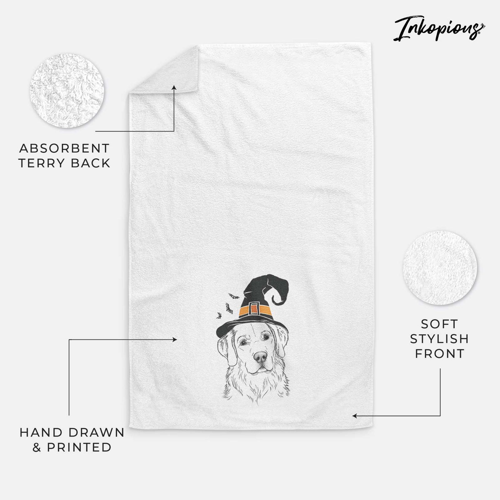 Kula the Golden Retriever Decorative Hand Towel