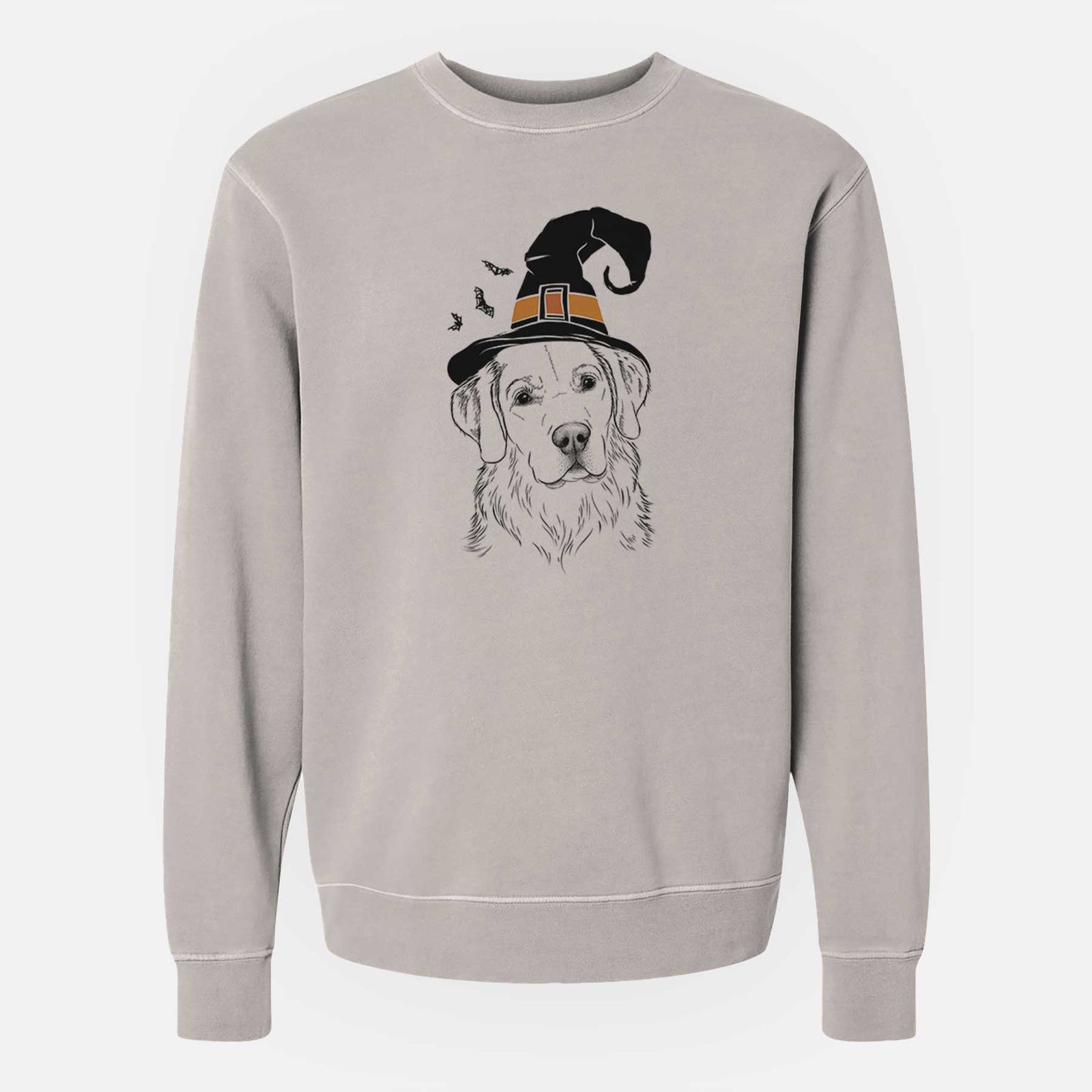 Witch Kula the Golden Retriever - Unisex Pigment Dyed Crew Sweatshirt