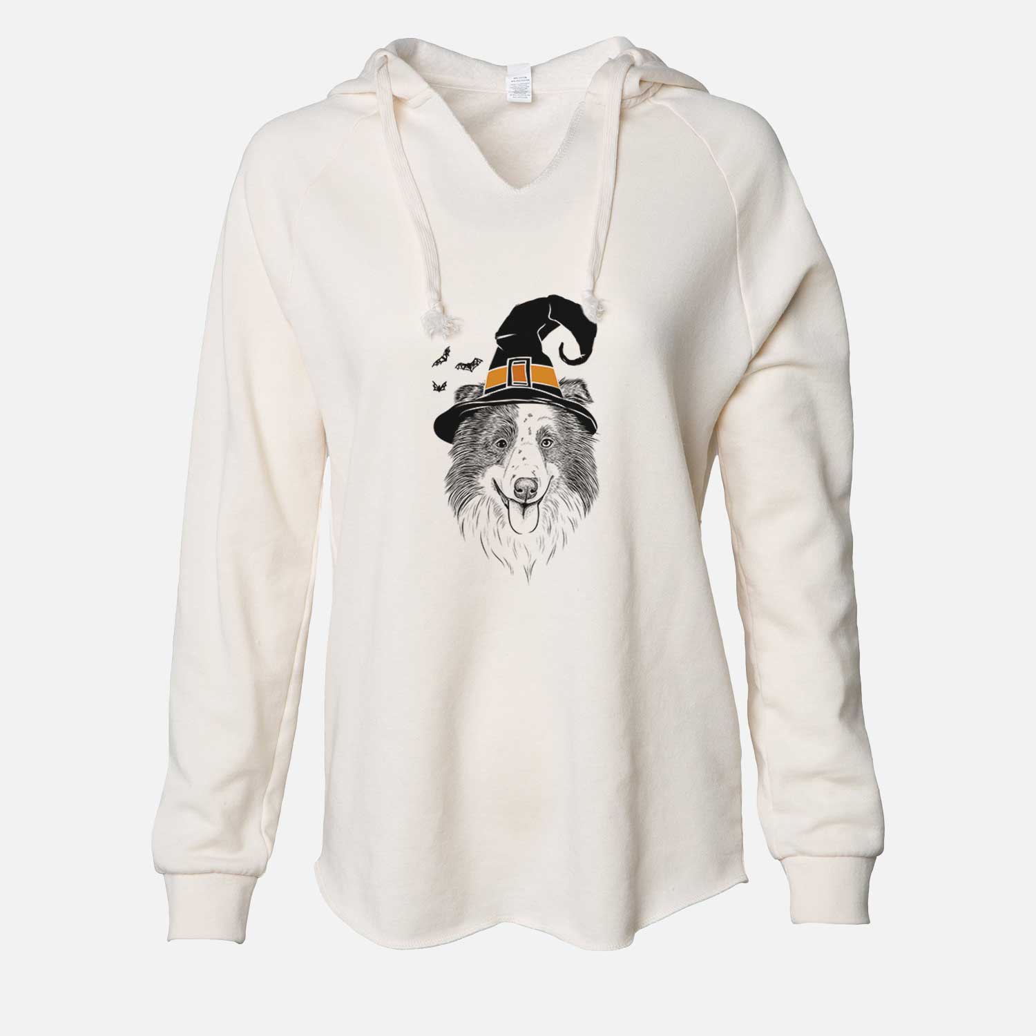 Witch Lady Bug the Border Collie - Cali Wave Hooded Sweatshirt