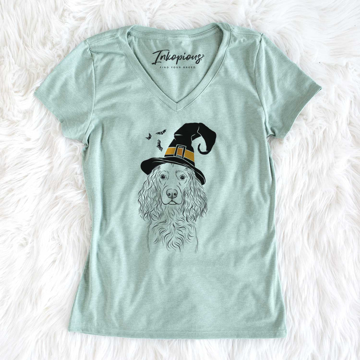 Witch Landry the Boykin Spaniel - Women's V-neck Shirt