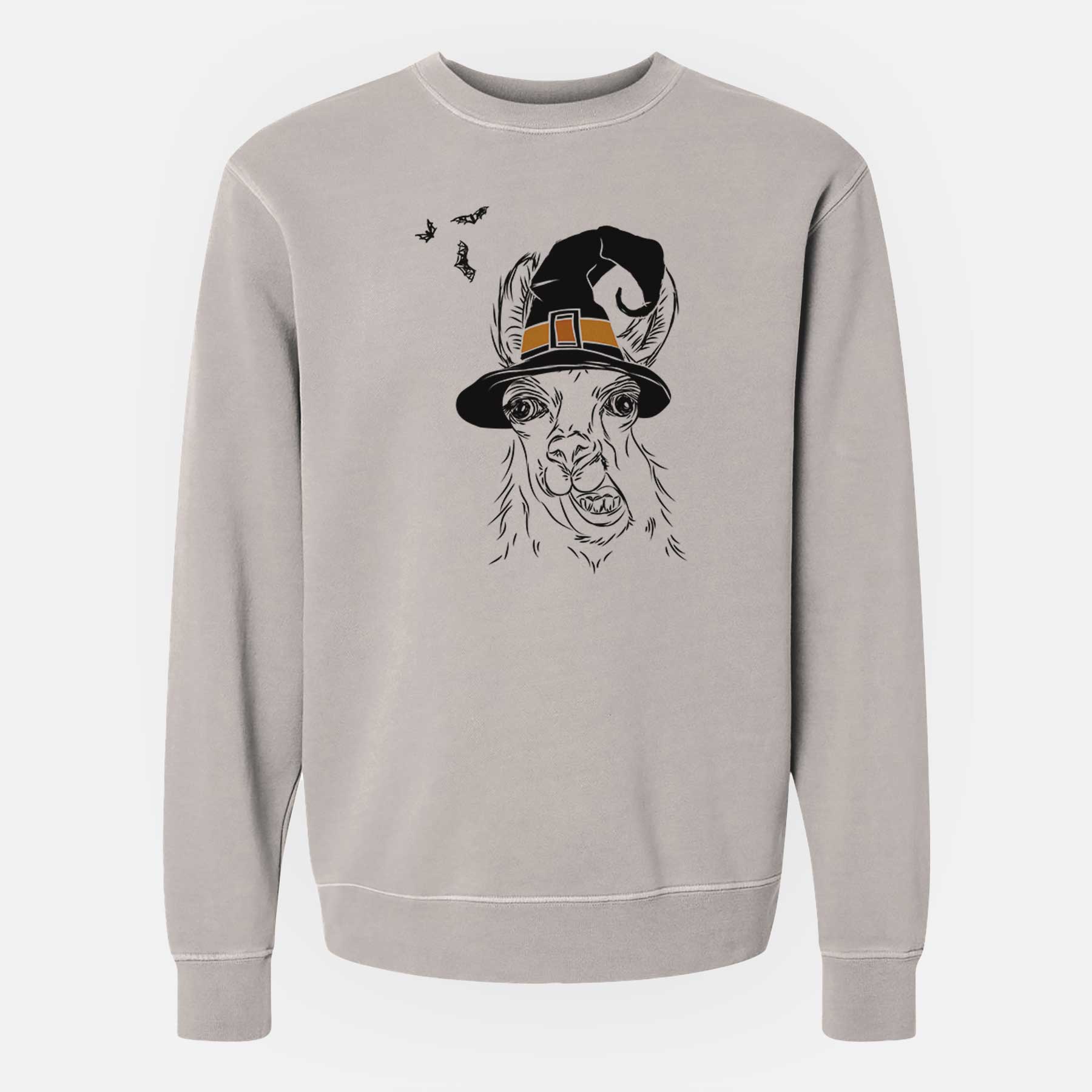 Witch Larry the Llama - Unisex Pigment Dyed Crew Sweatshirt