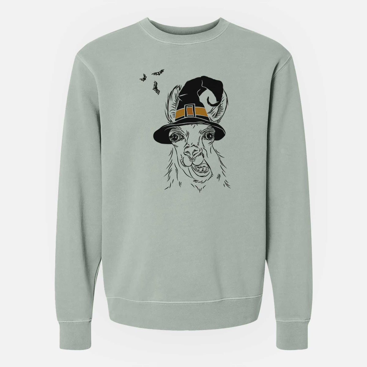 Witch Larry the Llama - Unisex Pigment Dyed Crew Sweatshirt