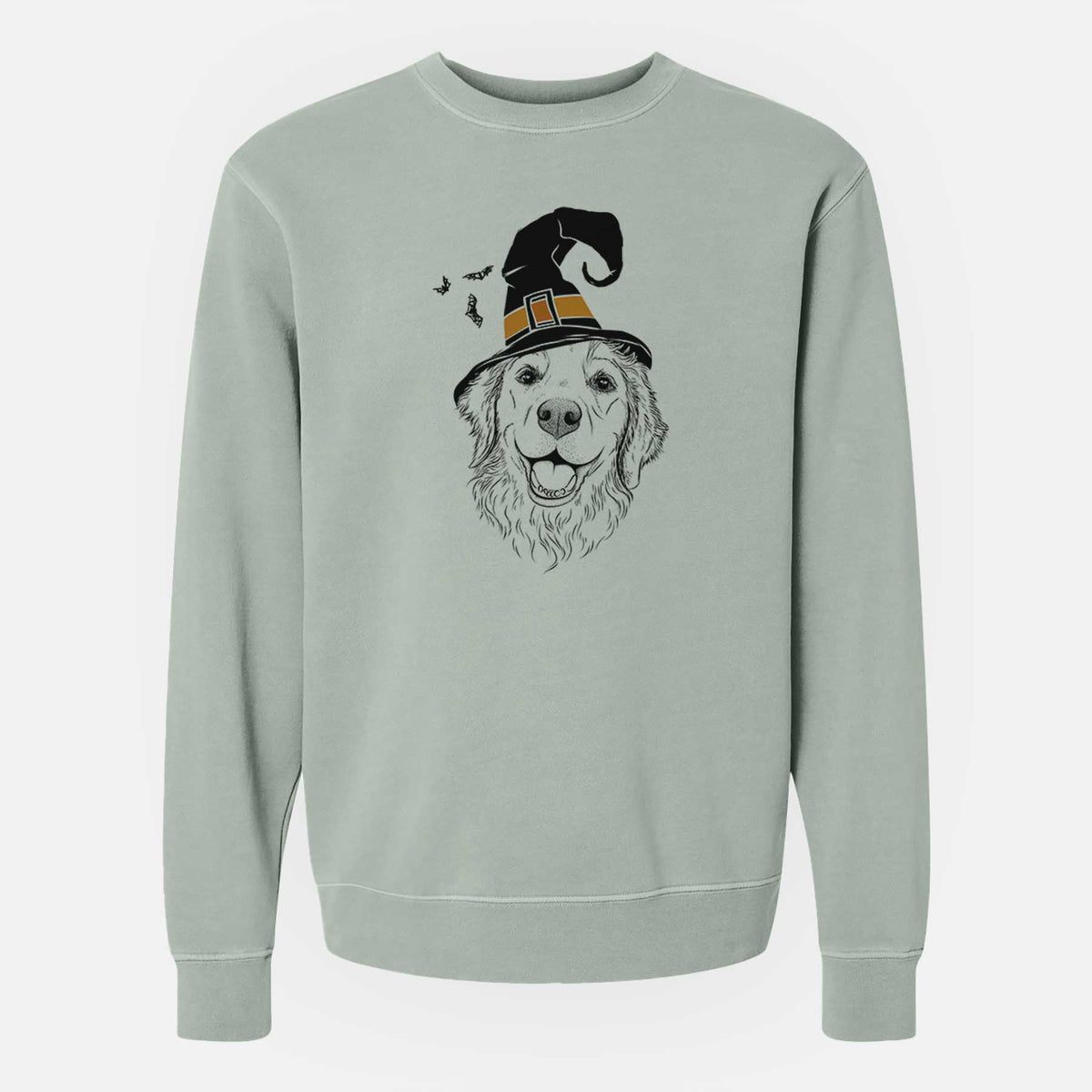 Witch Legend the Golden Retriever - Unisex Pigment Dyed Crew Sweatshirt