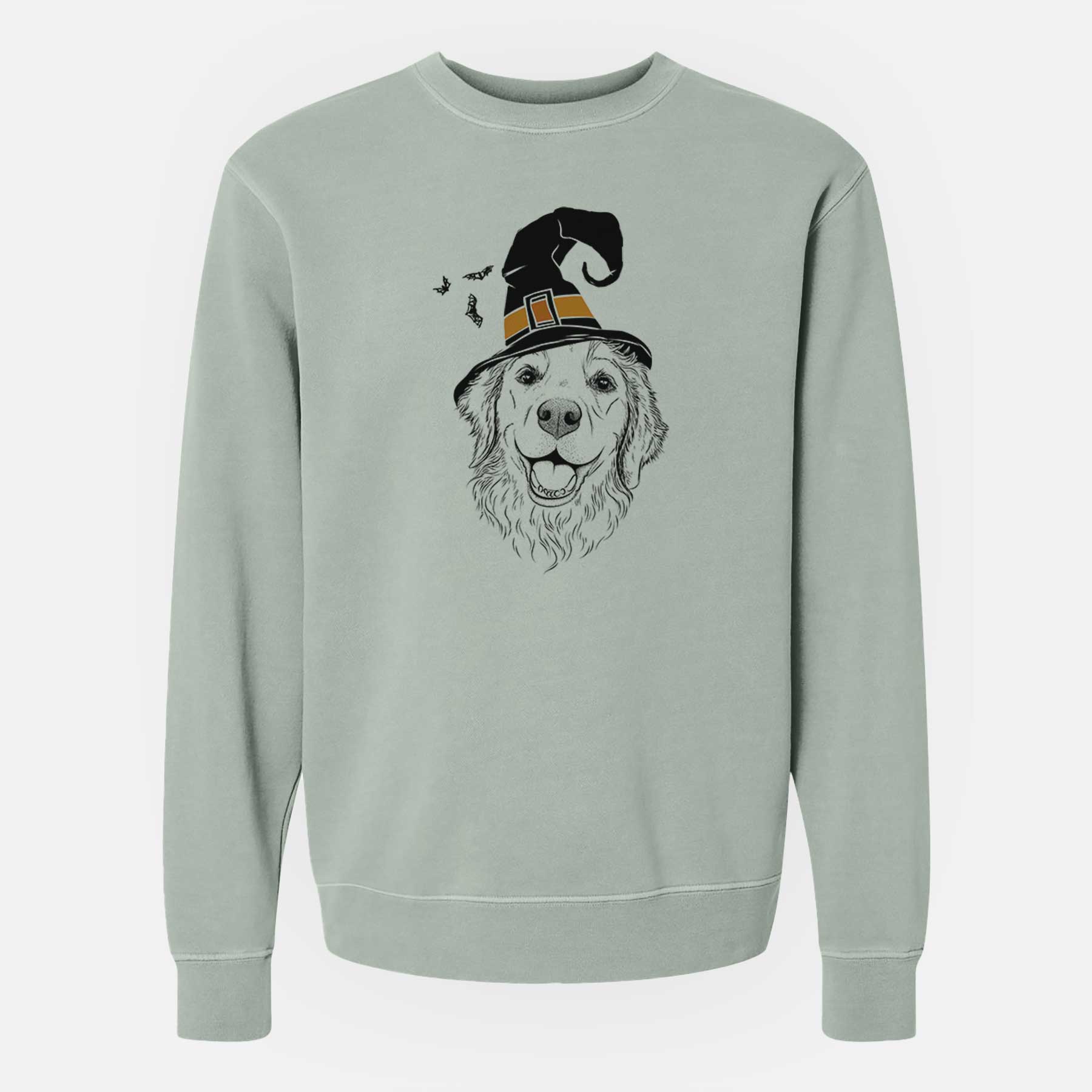 Witch Legend the Golden Retriever - Unisex Pigment Dyed Crew Sweatshirt