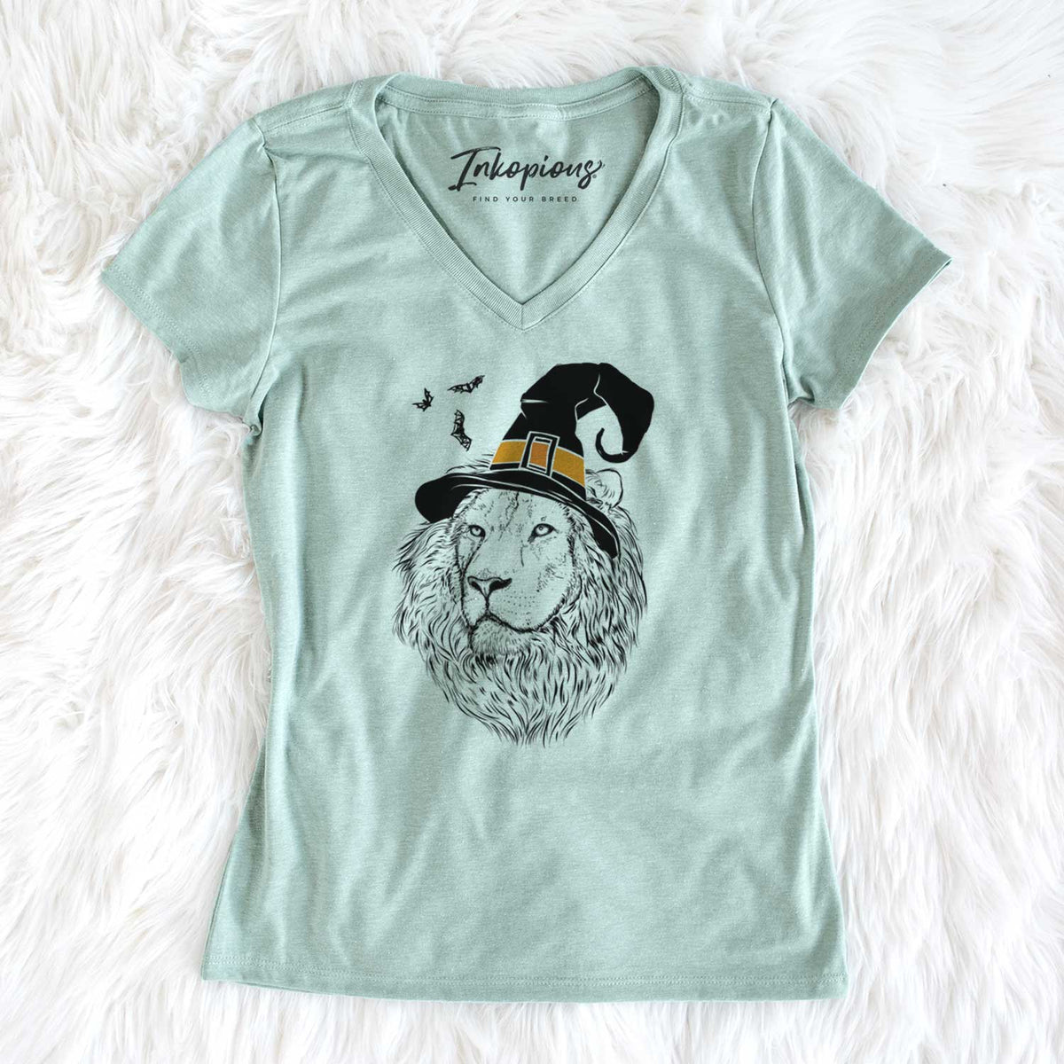 Witch Lenny the Lion - Women's V-neck Shirt