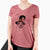 Witch Lentil the French Bulldog - Women's V-neck Shirt